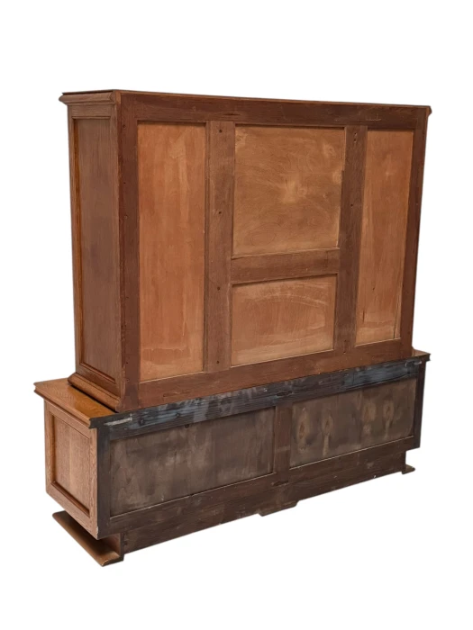 Art Deco Bookcase or Display Cabinet with Glass Sliding Doors, 1930s